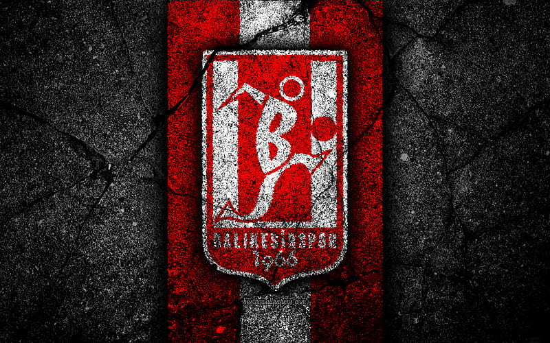 HD wallpaper balikesirspor fc logo football turkish lig black stone turkey soccer emblem balikesirspor asphalt texture balikesir turkish football club