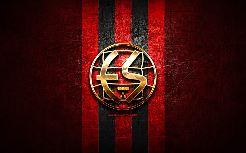 HD wallpaper eskisehirspor fc golden logo 1 lig red metal background football eskisehirspor fk turkish football club eskisehirspor logo soccer turkey