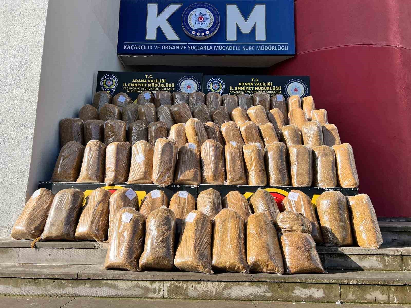 adanada 1 ton kacak tutun ele gecirildi 0 fws6ncpB