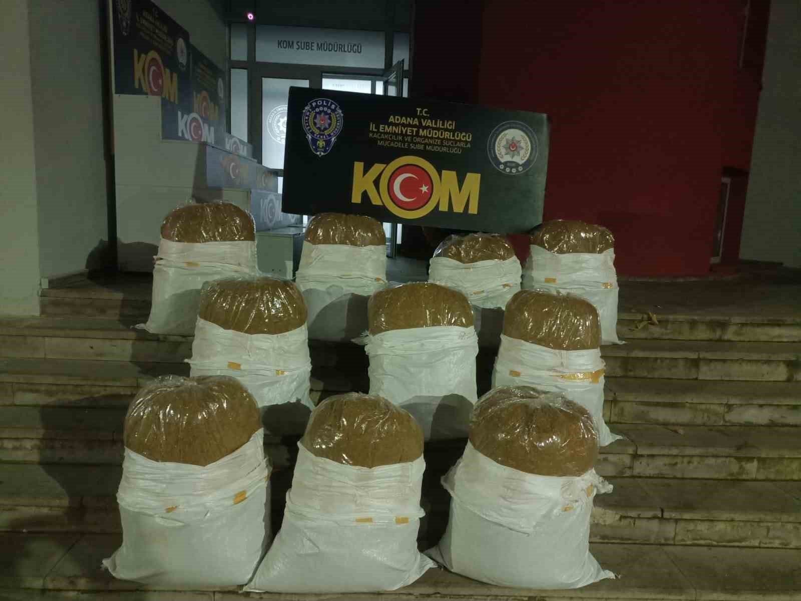 adanada 1 ton kacak tutun ele gecirildi 2