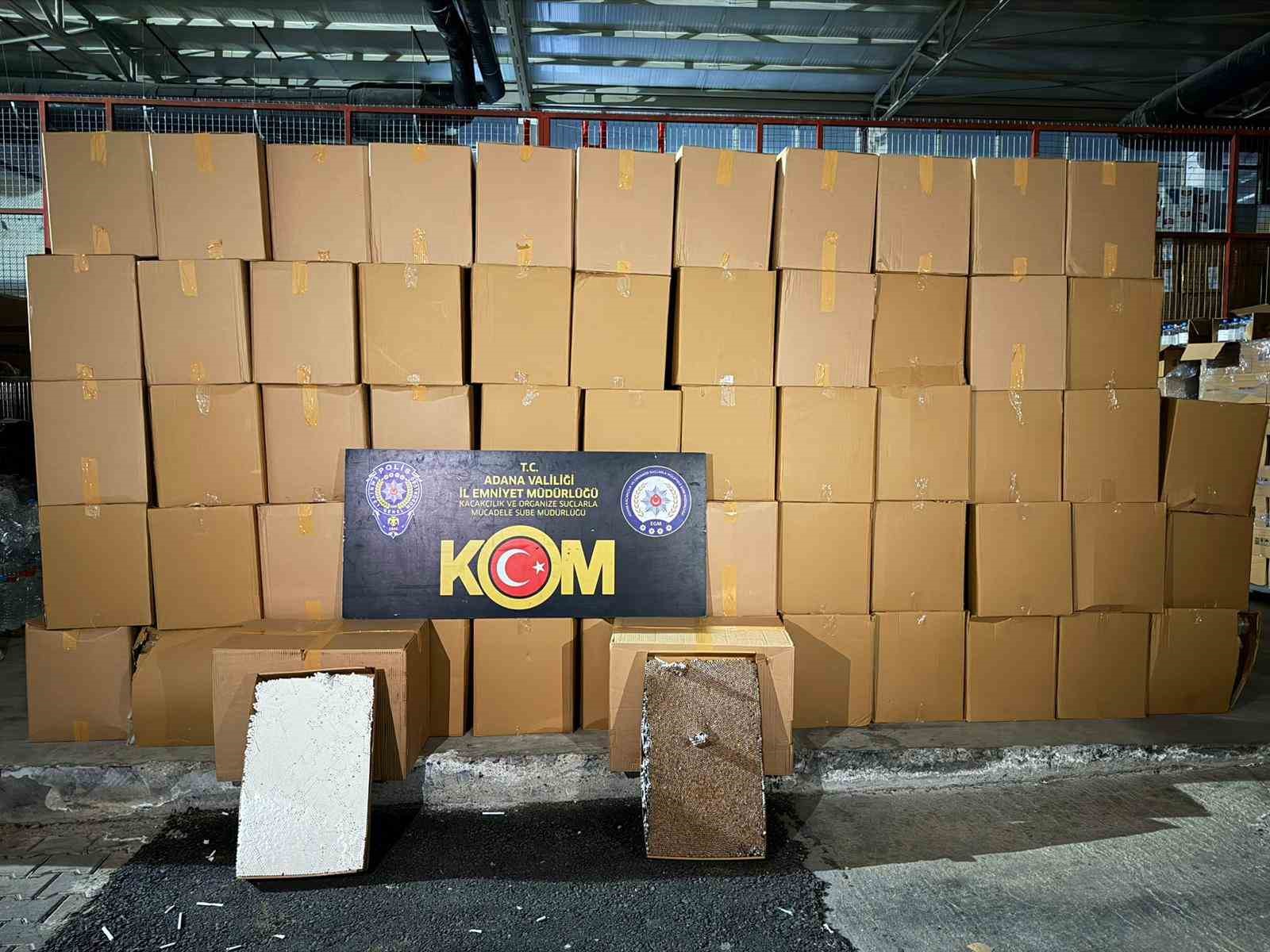adanada 23 milyon tl degerinde kacak sigara ele gecirildi 1 w69bNaPb