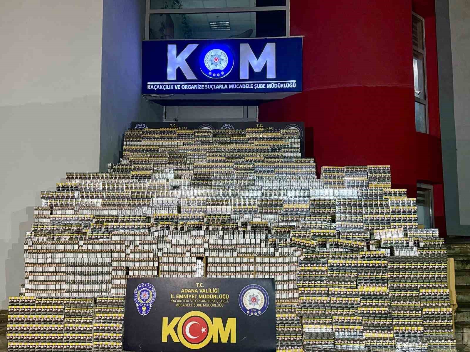 adanada 82 bin paket kacak sigara ele gecirildi 3 uS1AB917