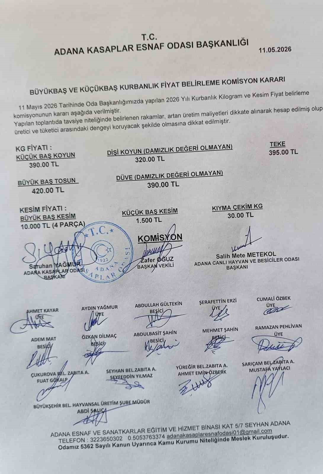 adanada kurbanlik fiyatlari belirlendi 3 jk8WPP8V