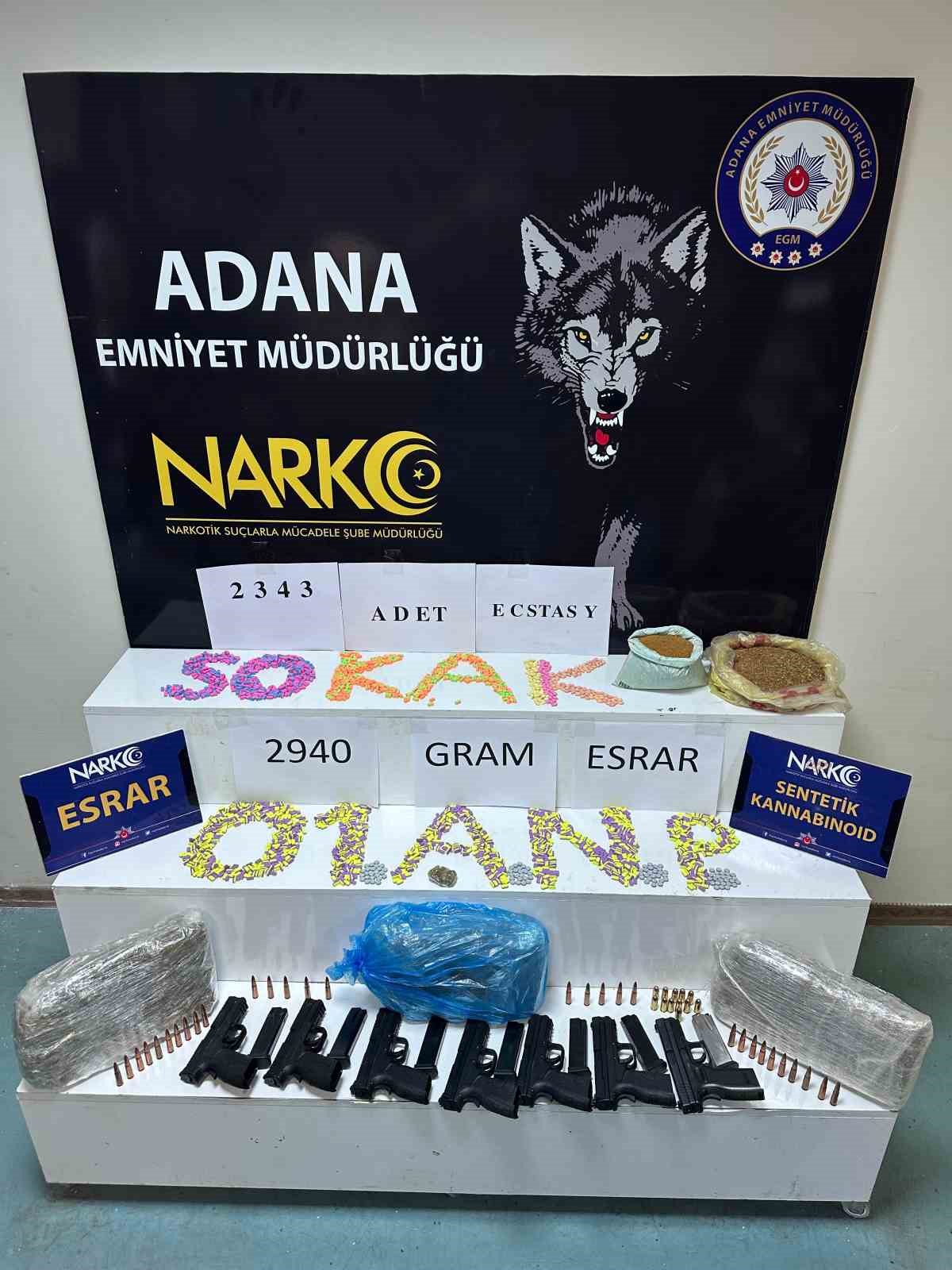 adanada uyusturucu ve silah operasyonu 2 tutuklama 1