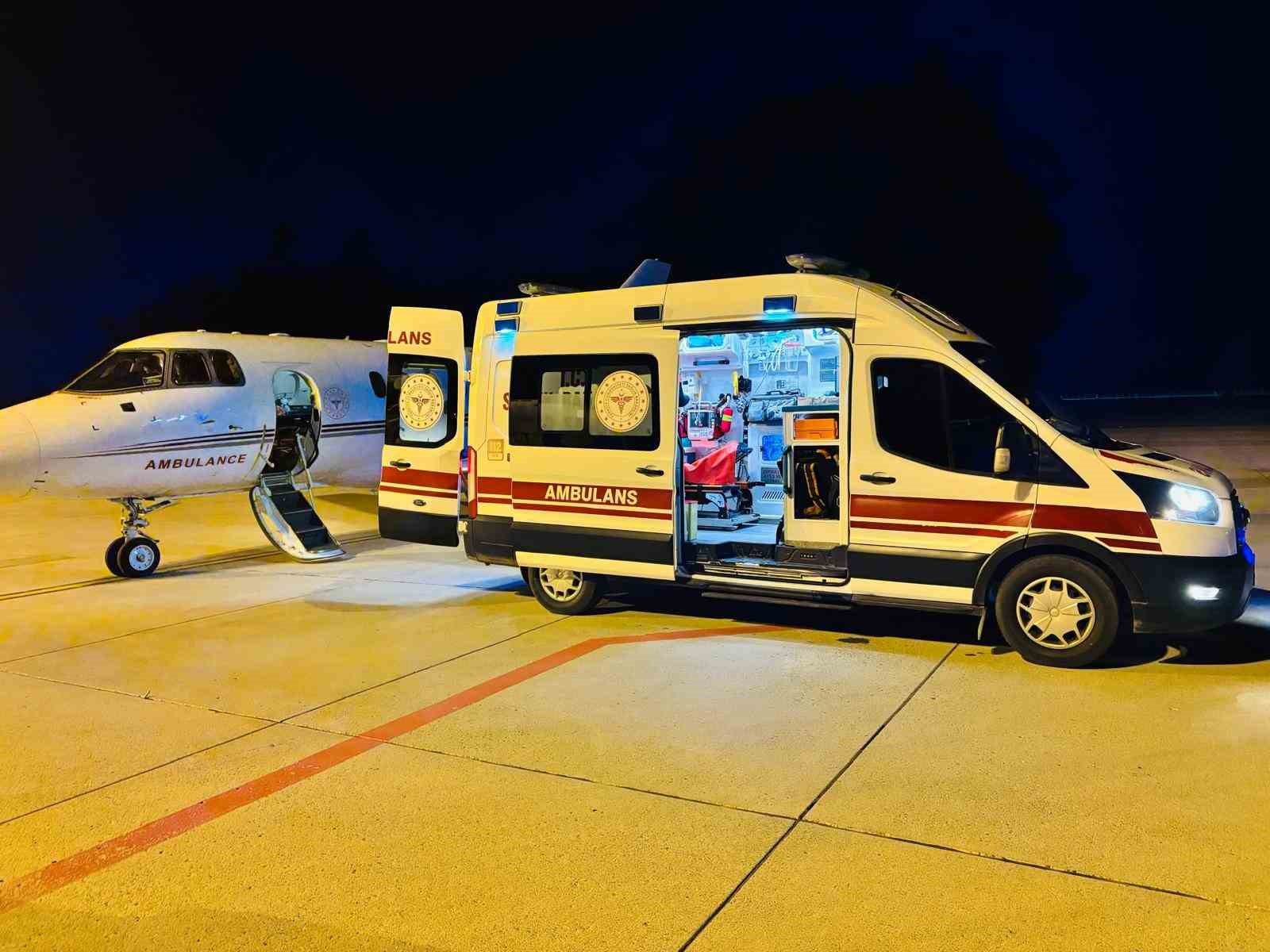 agrida kalp yetmezligi tanisi bulunan cocuk ucak ambulansla ankaraya sevk edildi 1 EOqbMj1P