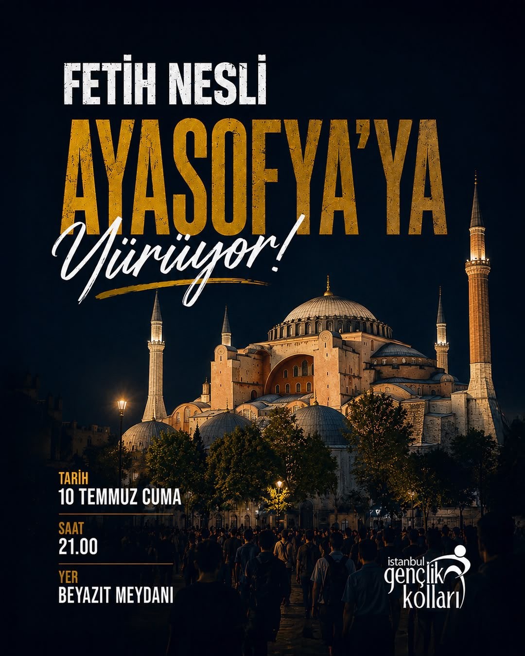 ak parti istanbul genclik kollarindan ayasofya yuruyusune davet 1 4H6MvCM5