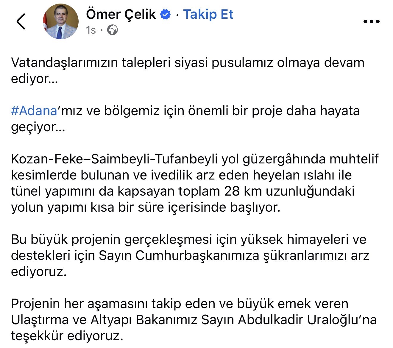 AK Parti Sözcüsü Çelik’ten Adana’ya yeni yol müjdesi 4 ak parti sozcusu celikten adanaya yeni yol mujdesi 0 7NcHKbbZ
