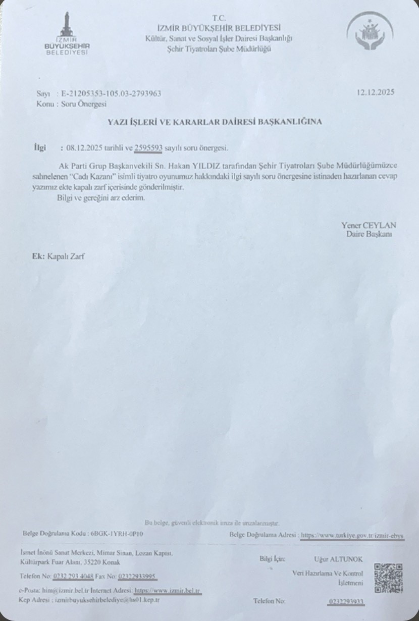 ak partili yildizdan izmir sehir tiyatrolari elestirisi bir oyuna 4 milyon lirayi asan harcama jgaAmqyM
