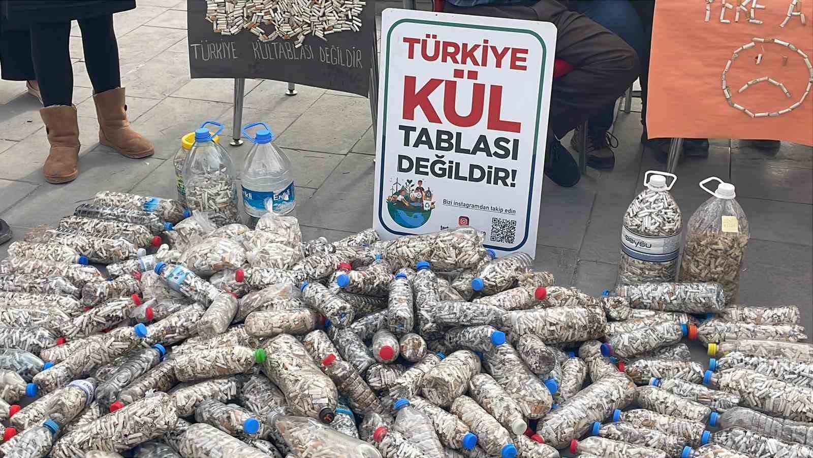 akademisyen ve gonulluler 2 ayda 100 bin sigara izmariti topladi 1 SyUkXNCM