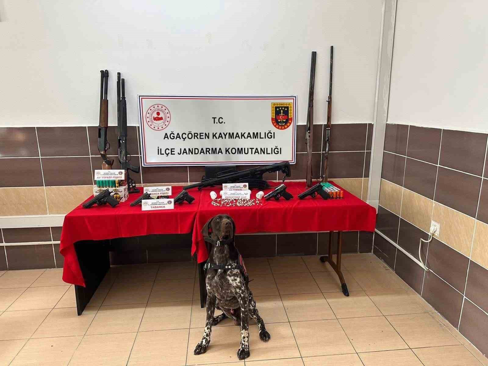 aksarayda jandarmadan uyusturucu ve kacak silah operasyonu 7 gozalti 1 CysfhetT