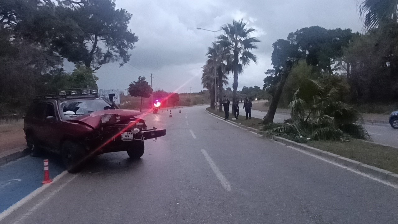 alkollu surucu palmiyeye carpti 2 yarali 7