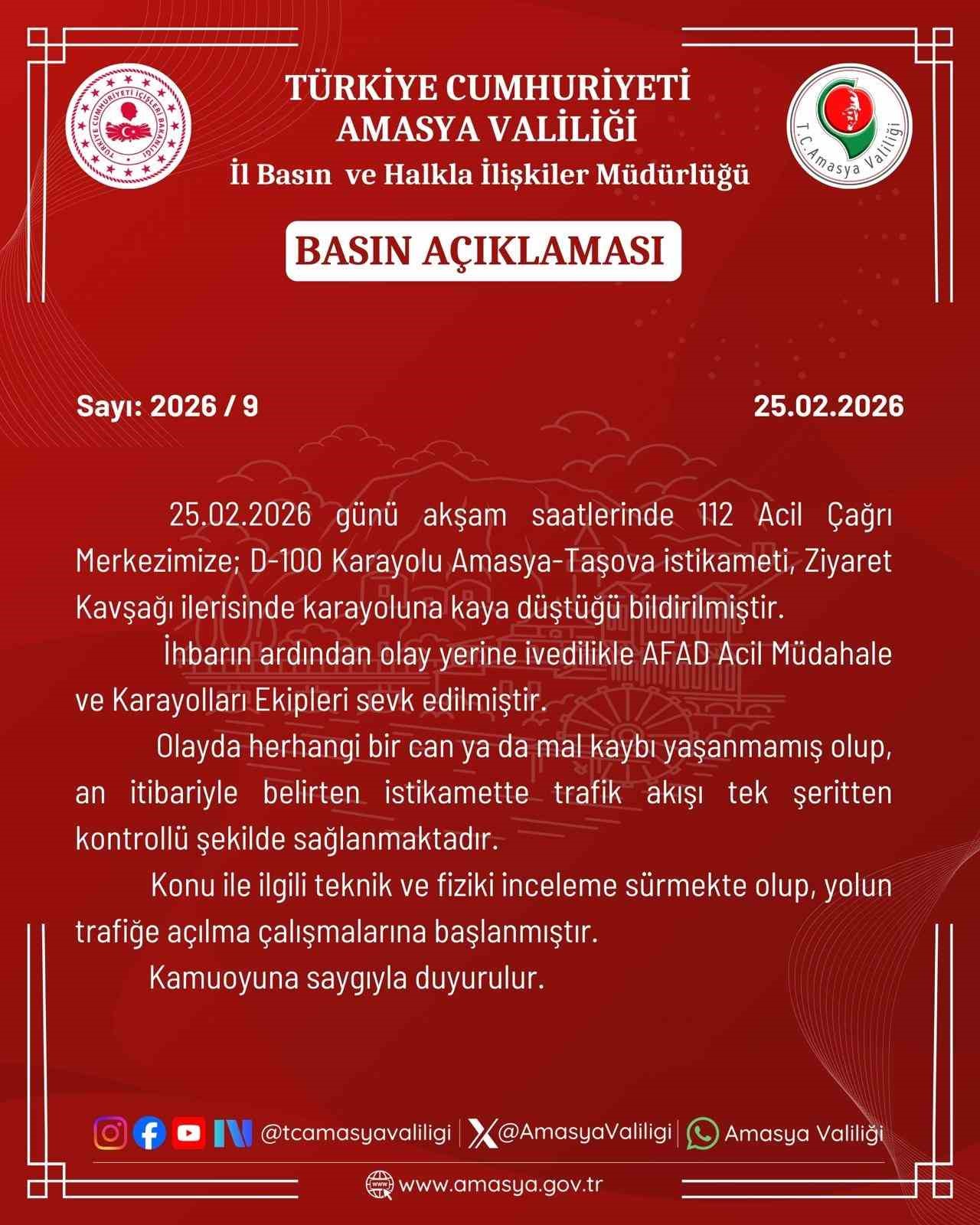 amasyada dagdan kopan dev kayalar yola dustu 7 ErSTsecu