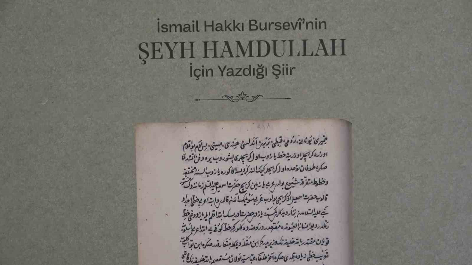 amasyadan istanbula seyh hamdullah yazma eser sergisi acildi 8 PHOU2XSG