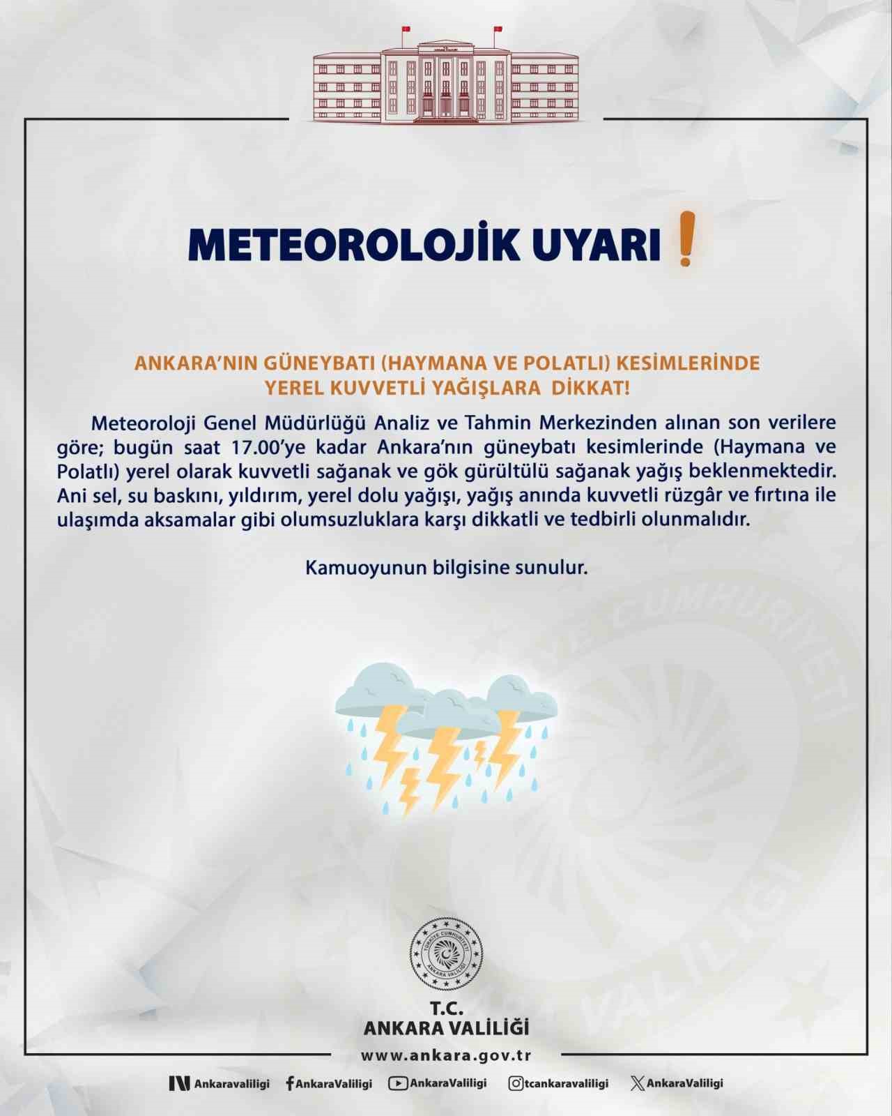 ankara valiliginden sel ve su baskini uyarisi haymana ve polatlida kuvvetli yagis bekleniyor 0 Wk6TWAWD