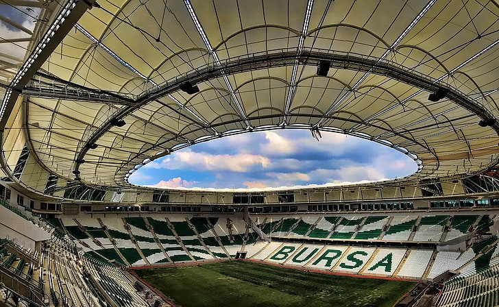 arena building bursaspor green wallpaper preview
