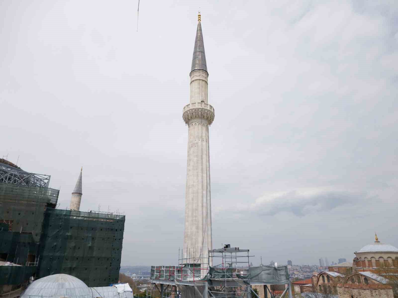 ayasofyanin kuzeydogu minaresinde restorasyon tamamlandi 2 KQugT4lB