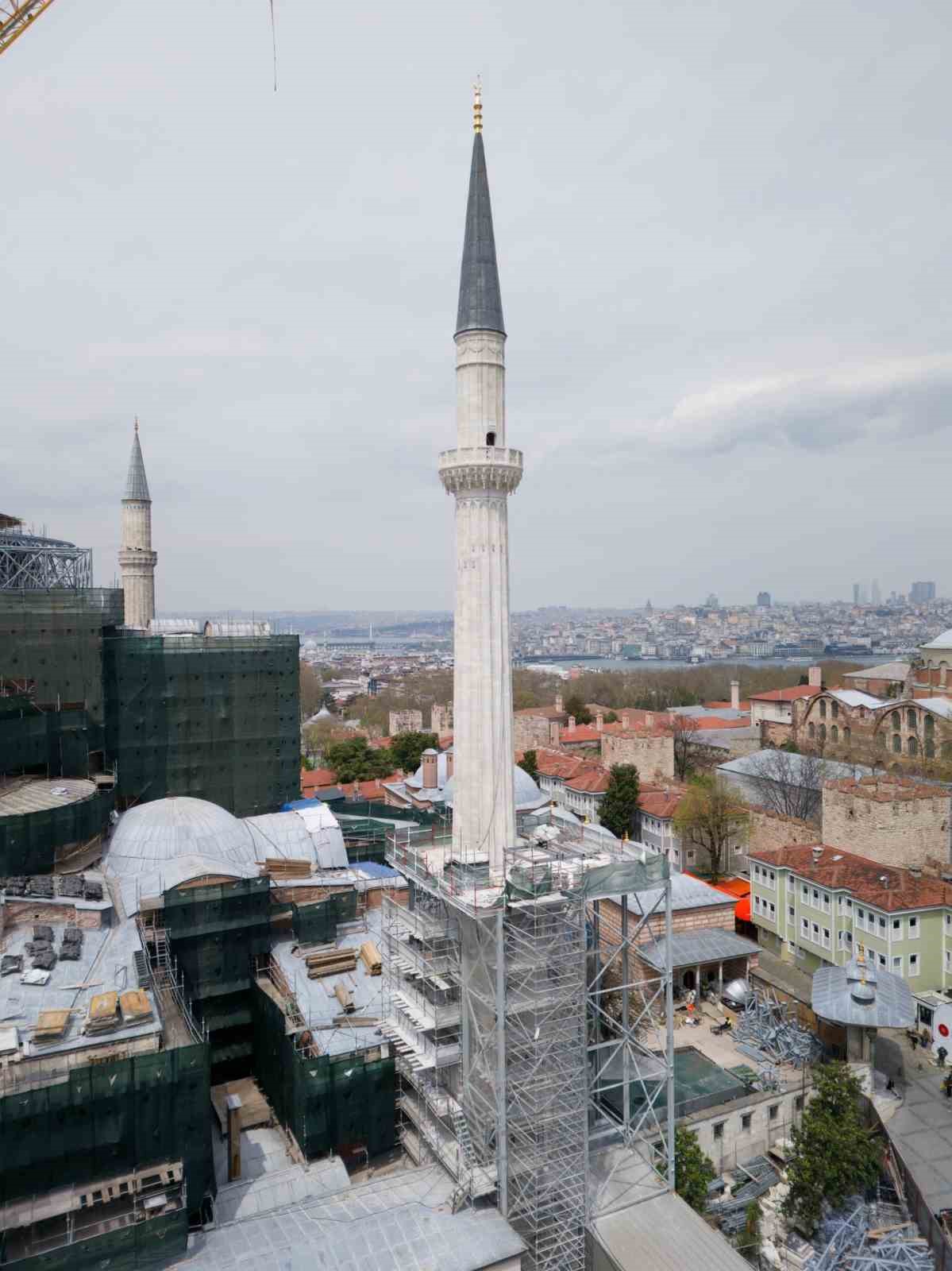 ayasofyanin kuzeydogu minaresinde restorasyon tamamlandi 6 YjGGq5th