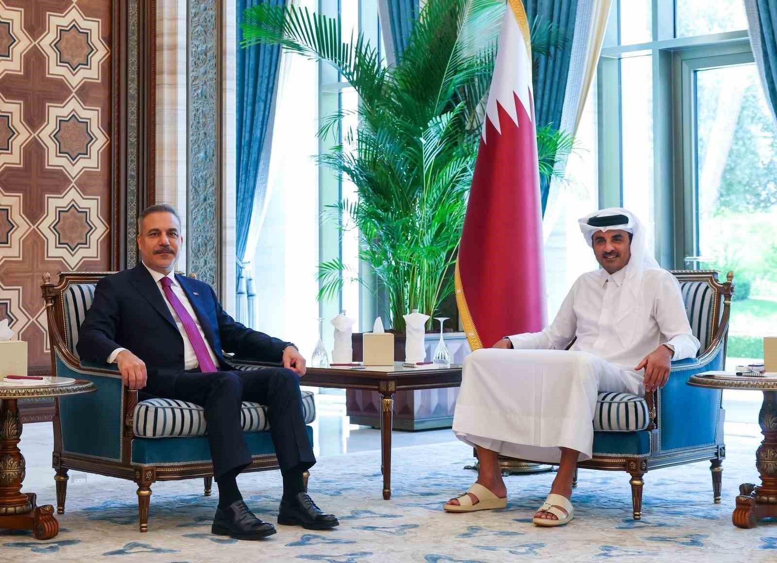 bakan fidan katar emiri seyh tamim bin hamad al thani tarafindan kabul edildi 0 Ij2rVlbc