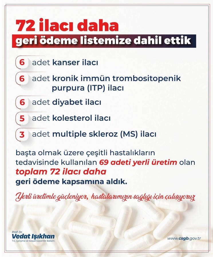 bakan isikhan 69u yerli uretim olmak uzere 72 ilaci daha listemize dahil ettik 0 Yd9cphq4