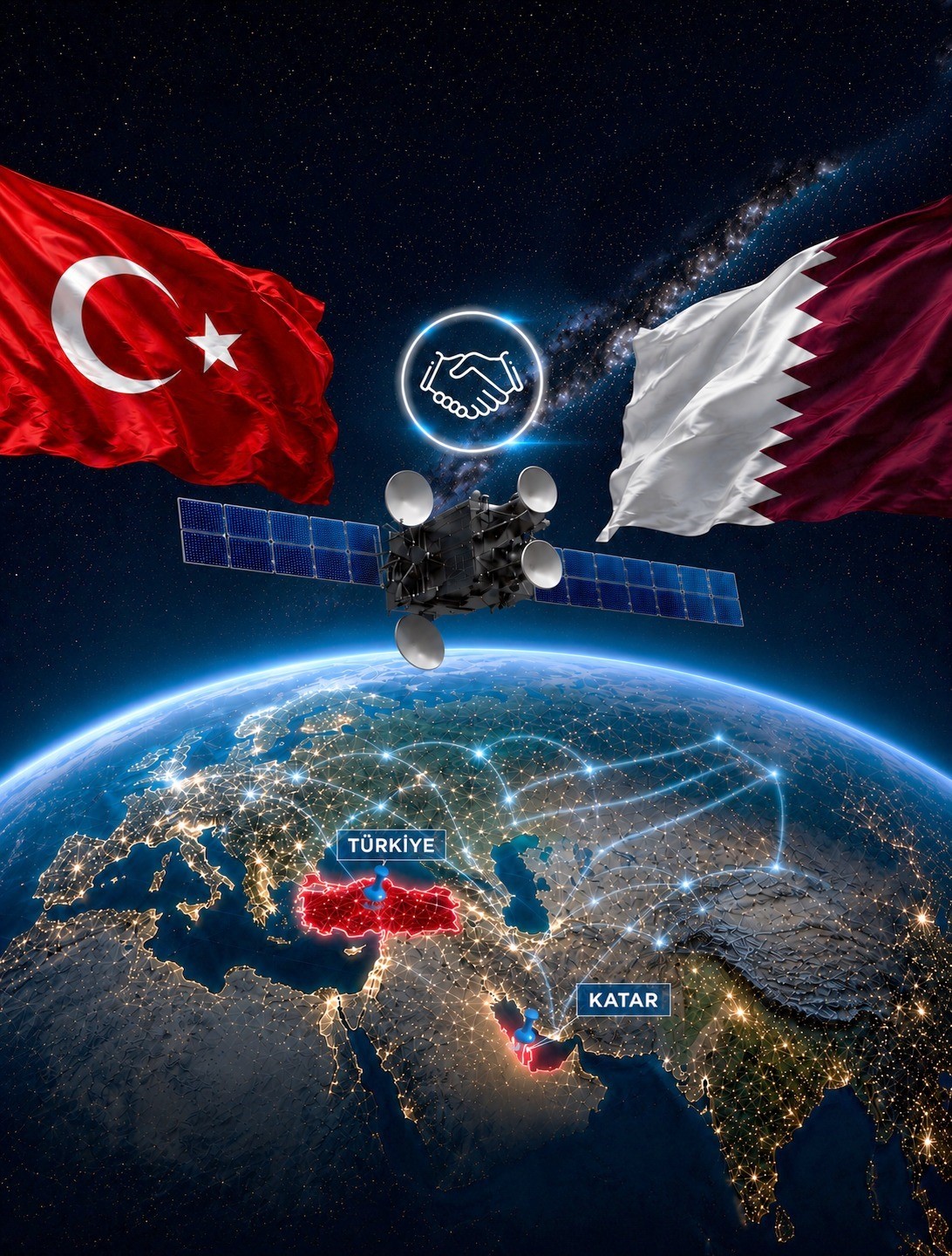 bakan uraloglu katar ile kurdugumuz stratejik ortaklik sayesinde turksat filomuza yeni nesil bir uydu HAX6W2Tw