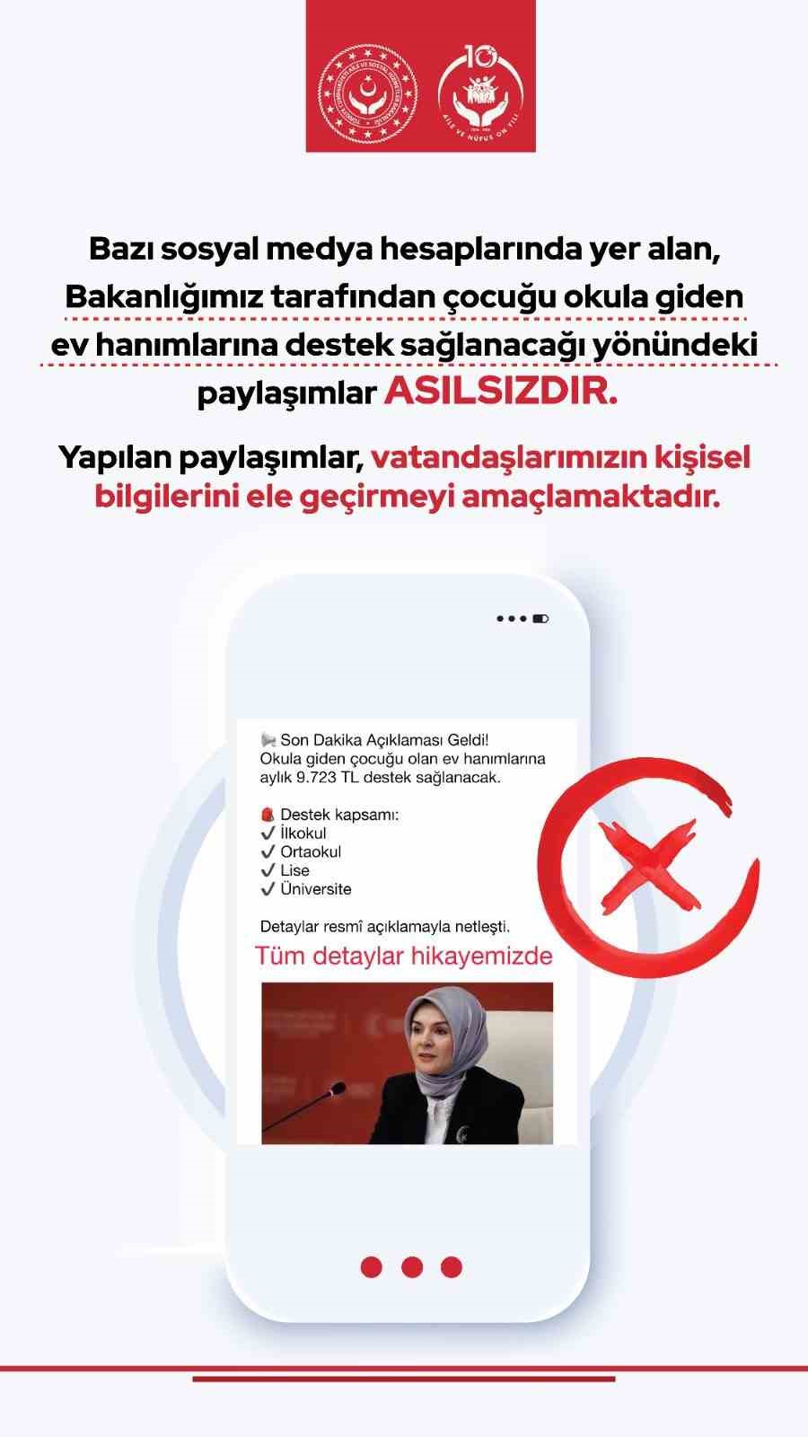bakanliktan sahte yardim paylasimlarina karsi uyari 0 KAvUyW46