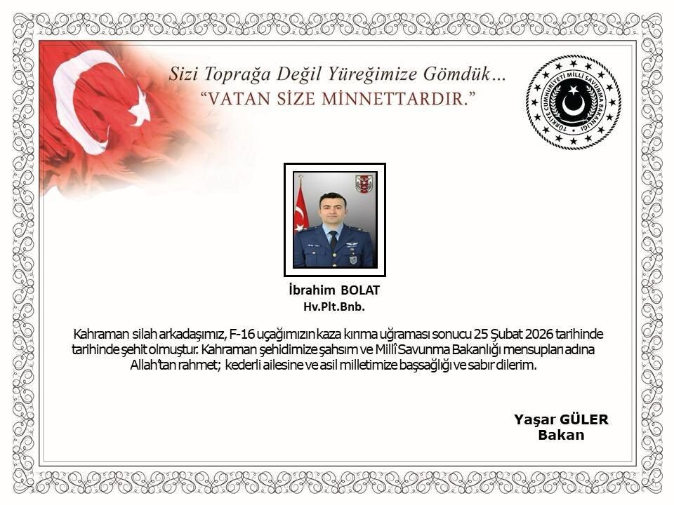 balikesirde kaza kirima ugrayan f 16da sehit olan pilotun kimligi aciklandi 0 83avB3Oe