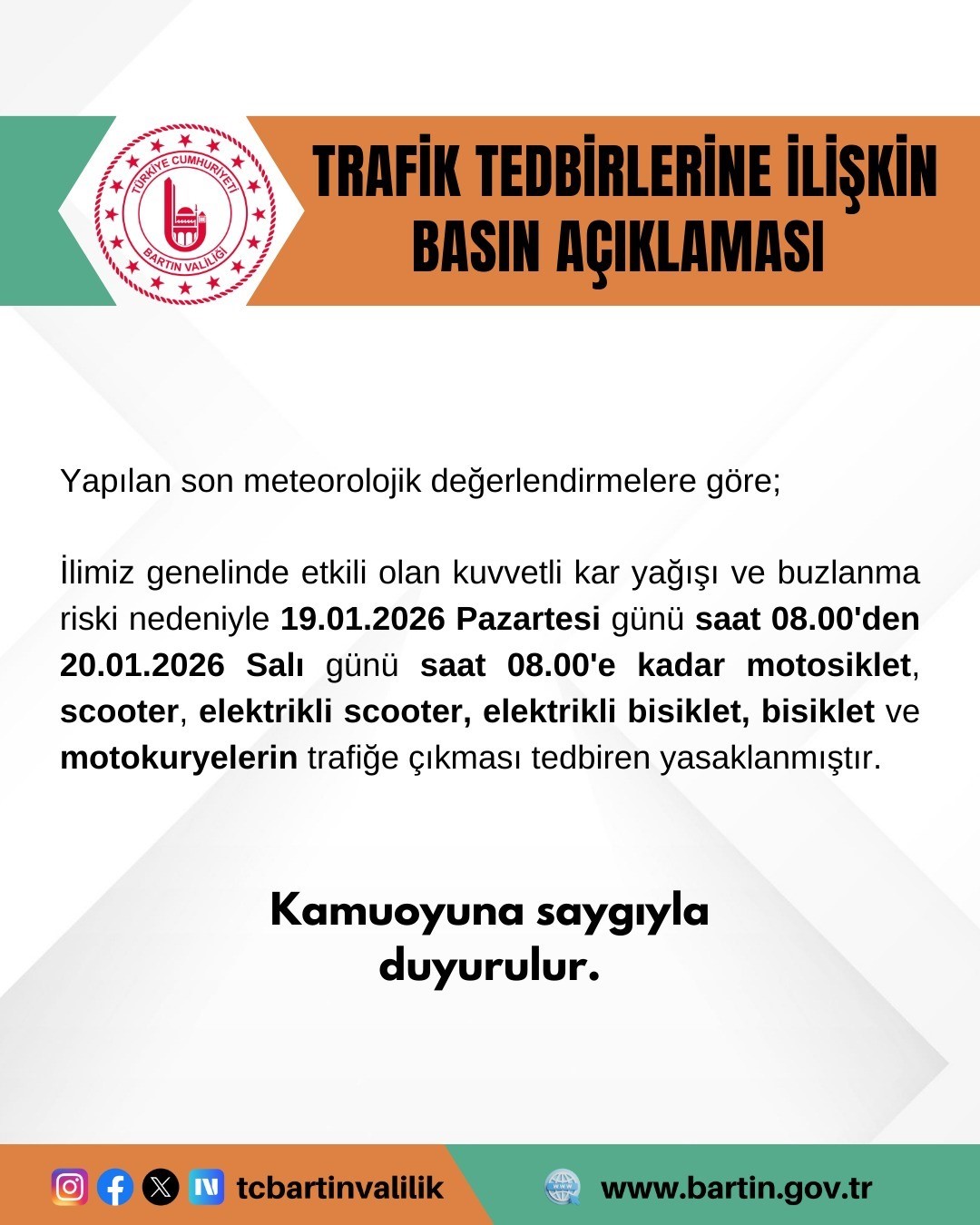 Bartın’da motosiklet, scooter ve bisikletlerin trafiğe çıkması yasaklandı 4 bartinda motosiklet scooter ve bisikletlerin trafige cikmasi yasaklandi 0 jgbK3Lwg