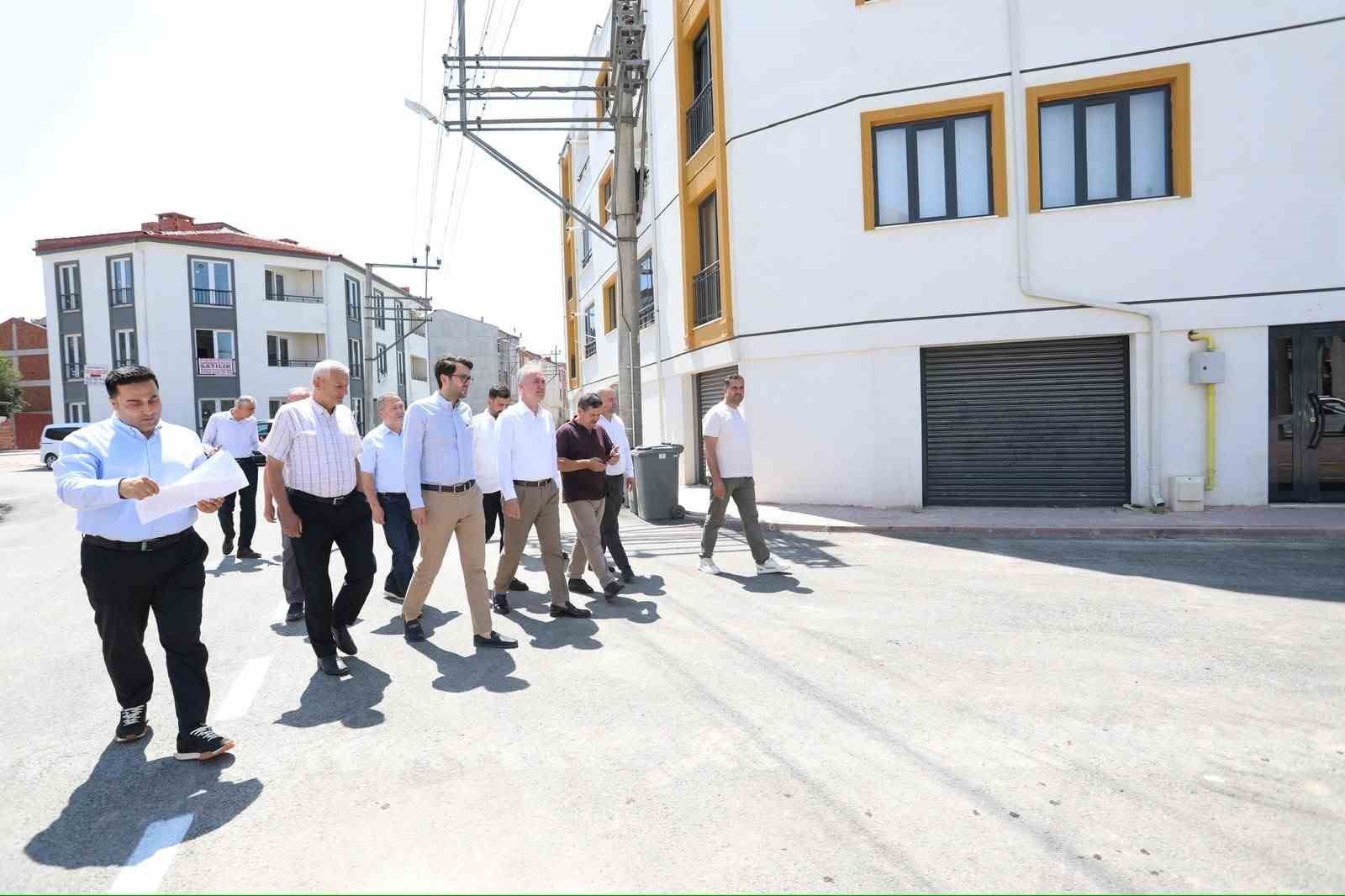 baskan taban tamamlanan asfalt ve otopark calismalarini yerinde inceledi 0