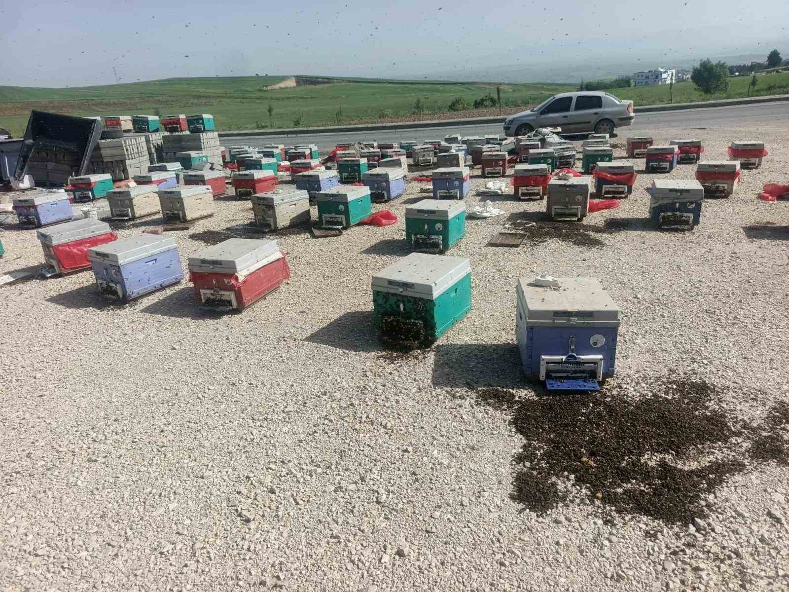 batmanda arac arizalaninca binlerce ari telef oldu 0 bUSAhp3l