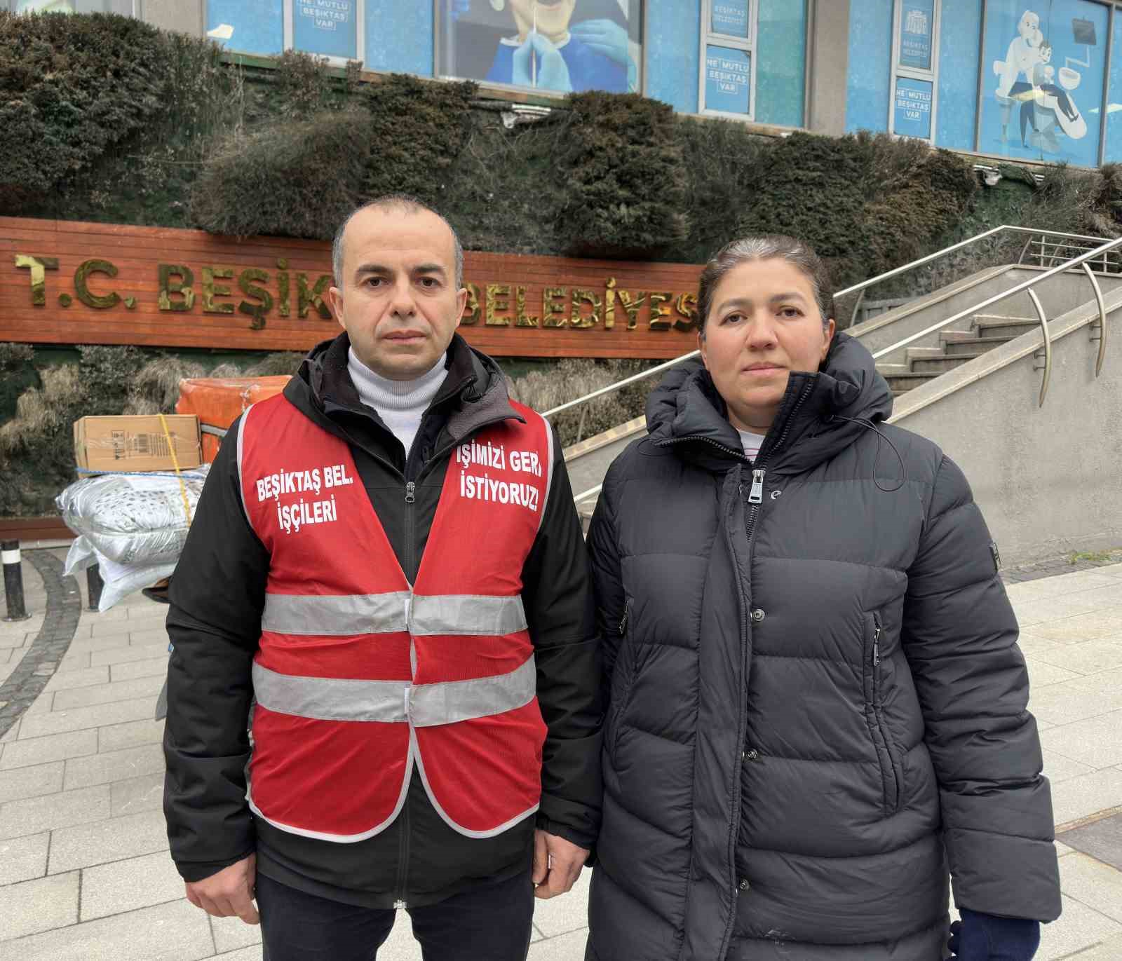 besiktas belediyesinde isten cikarildigini one suren chpli uye 52 gundur eylemde 2