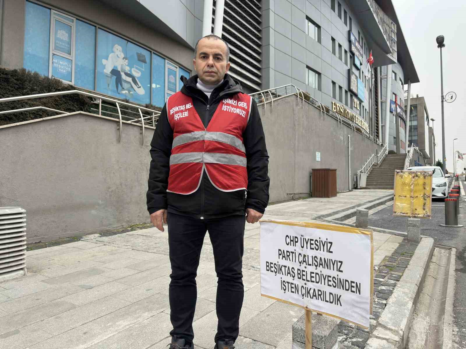 besiktas belediyesinde isten cikarildigini one suren chpli uye 52 gundur eylemde 3 OCYczGKz