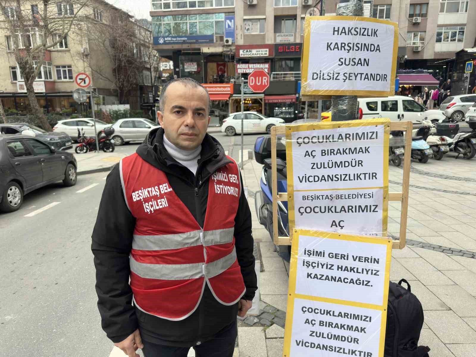 besiktas belediyesinde isten cikarildigini one suren chpli uye 52 gundur eylemde 4 dyyRgRwt