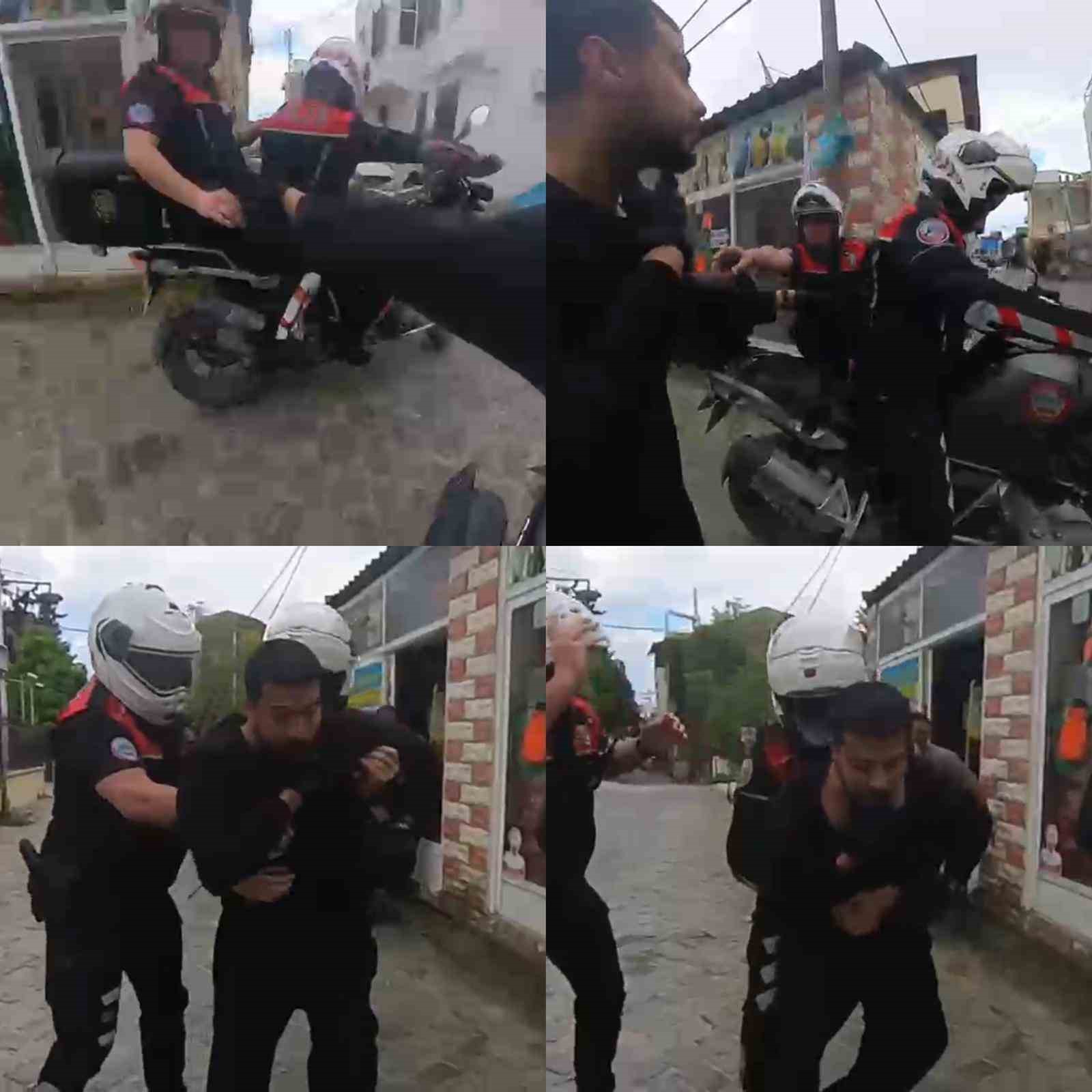 bogazina seker kacan motorcuyu polis heimlich manevrasiyla kurtardi 2 iCNIUOP7