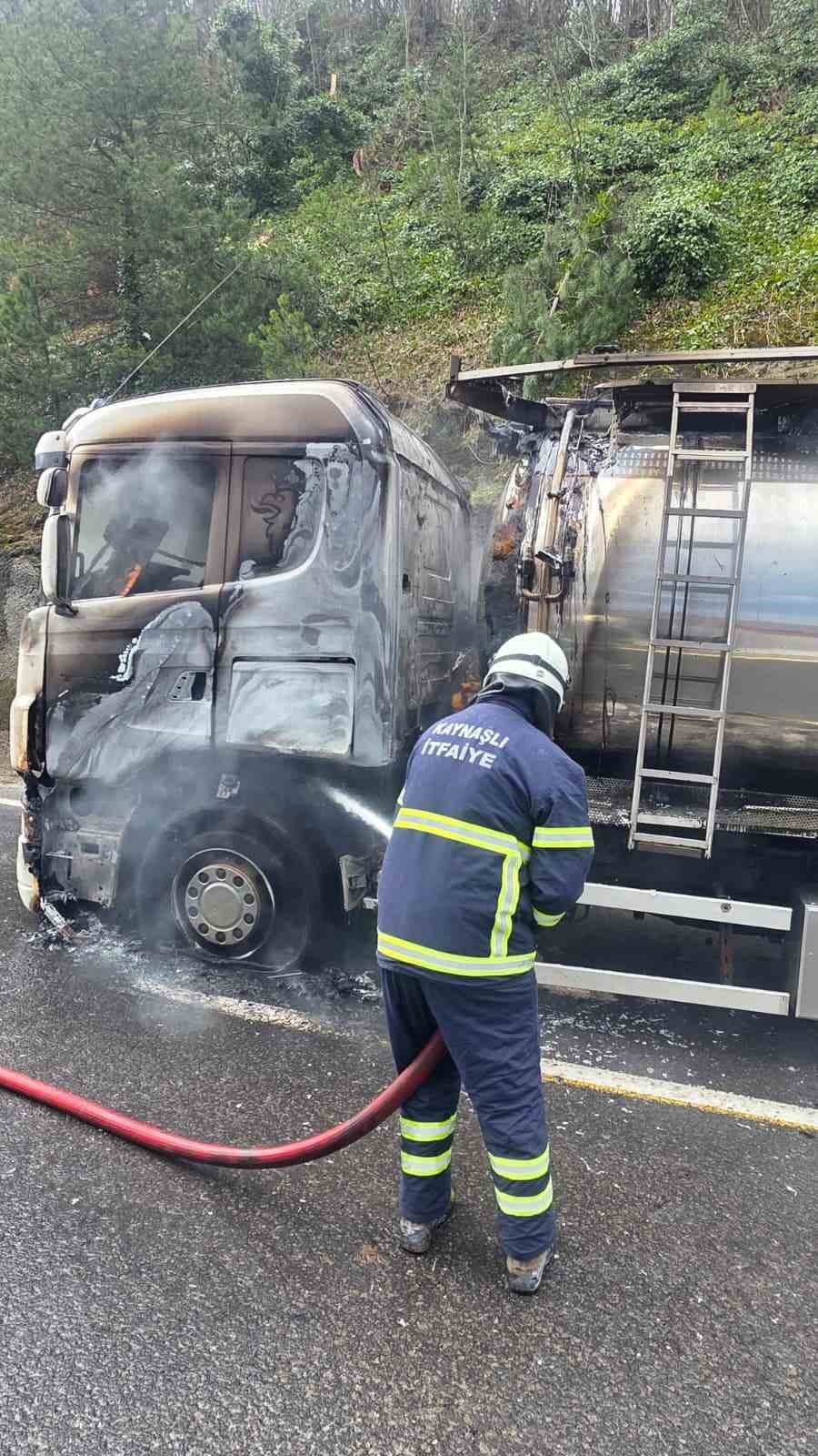 bolu daginda tanker alev alev yandi 3