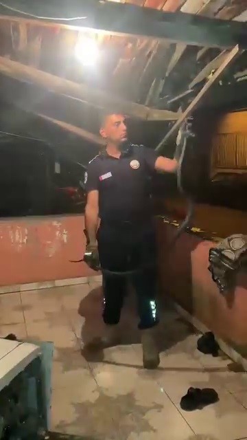 bulasik makinesine giren 2 metrelik karayilani itfaiye cikardi 2