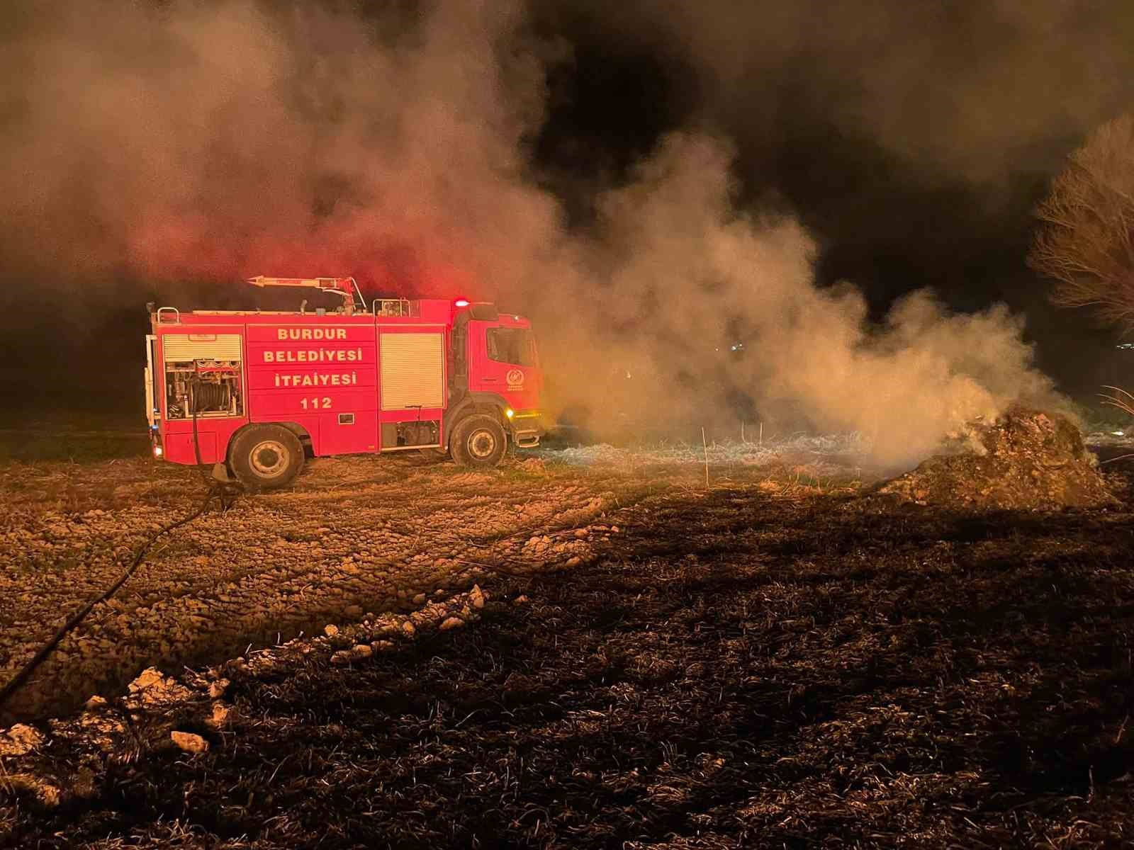 burdurda sazlik alanda yangin geceyi aydinlatti 2