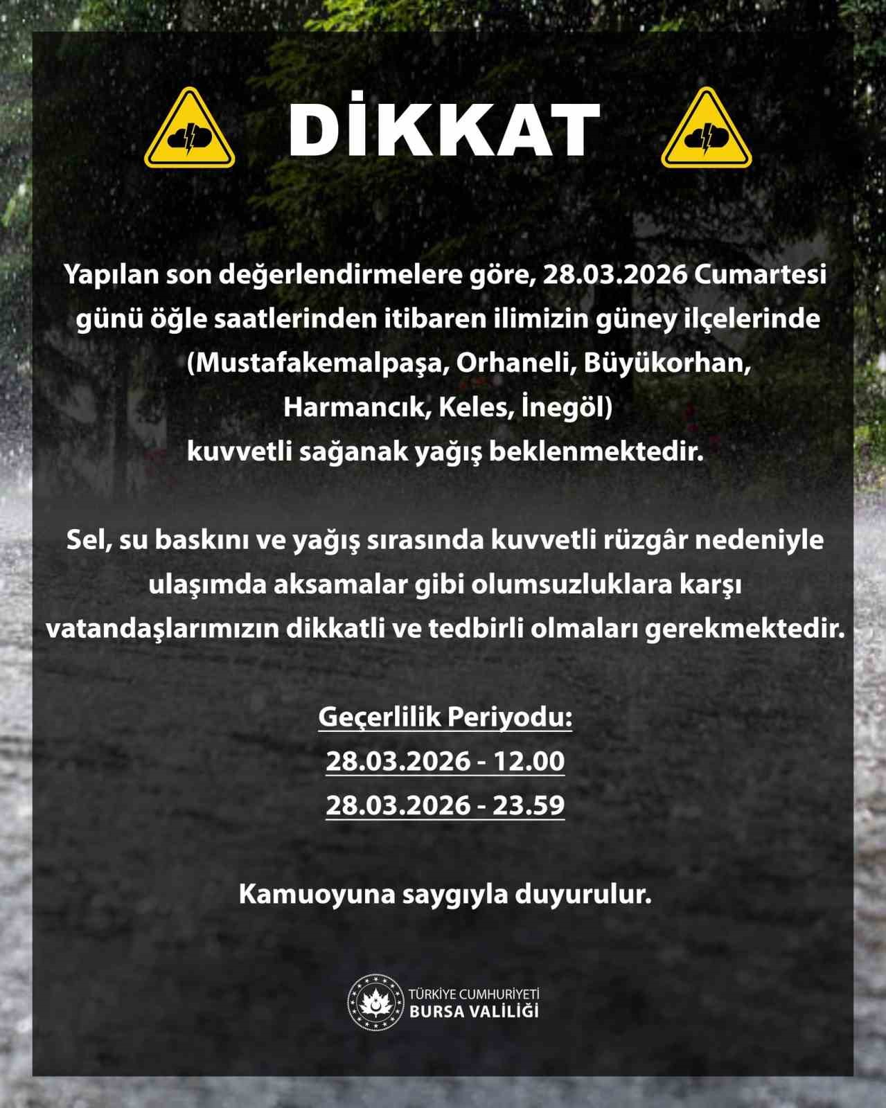 bursa icin sari alarm kuvvetli yagis kapida 0 69TCIbgT