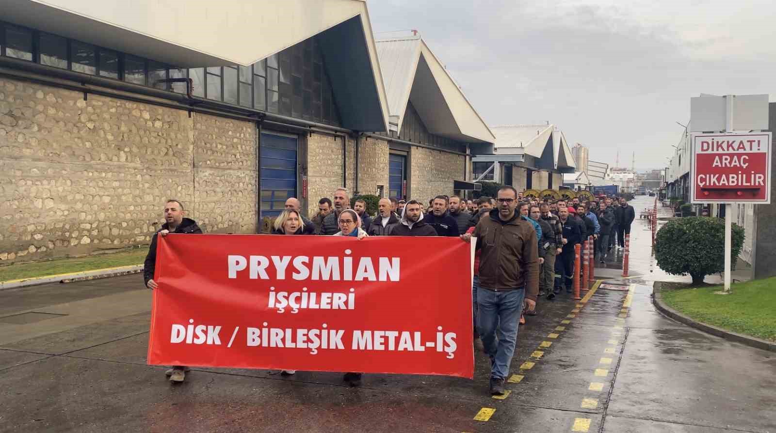 bursada metal iscileri ayaga kalkti prysmianda eylem basladi 1