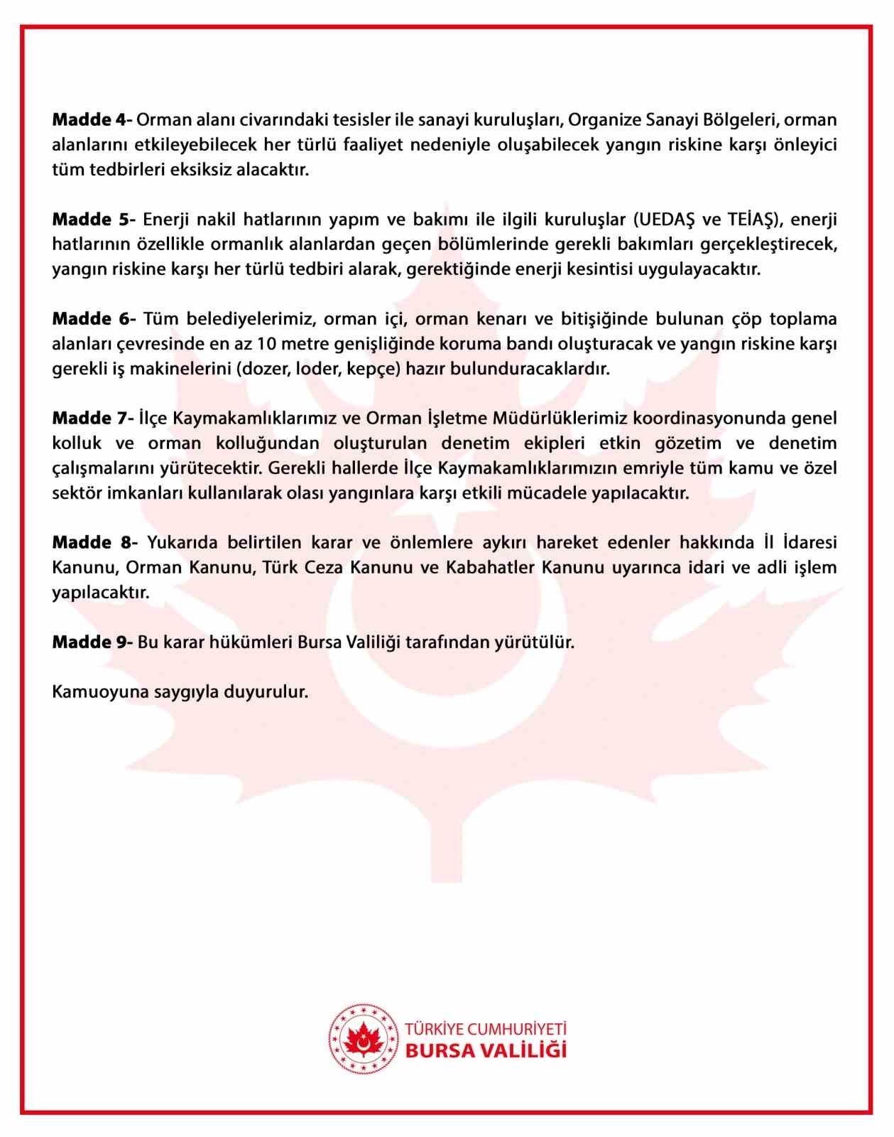 bursada ormanlara girisler yasaklandi 4 vfMnvTEd