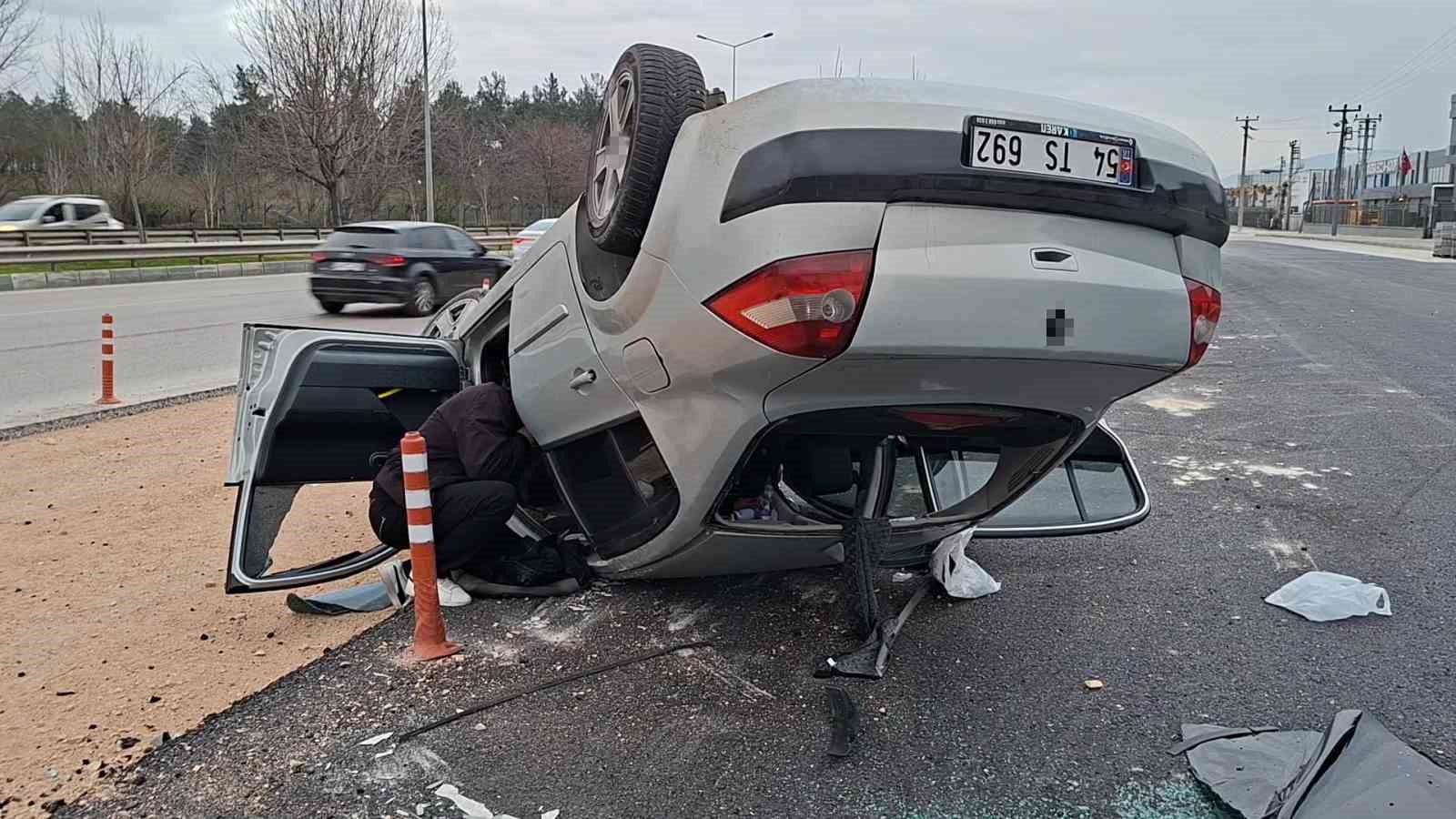 bursada otomobil takla atti sans eseri yaralanan olmadi 0 HOpPKOtt
