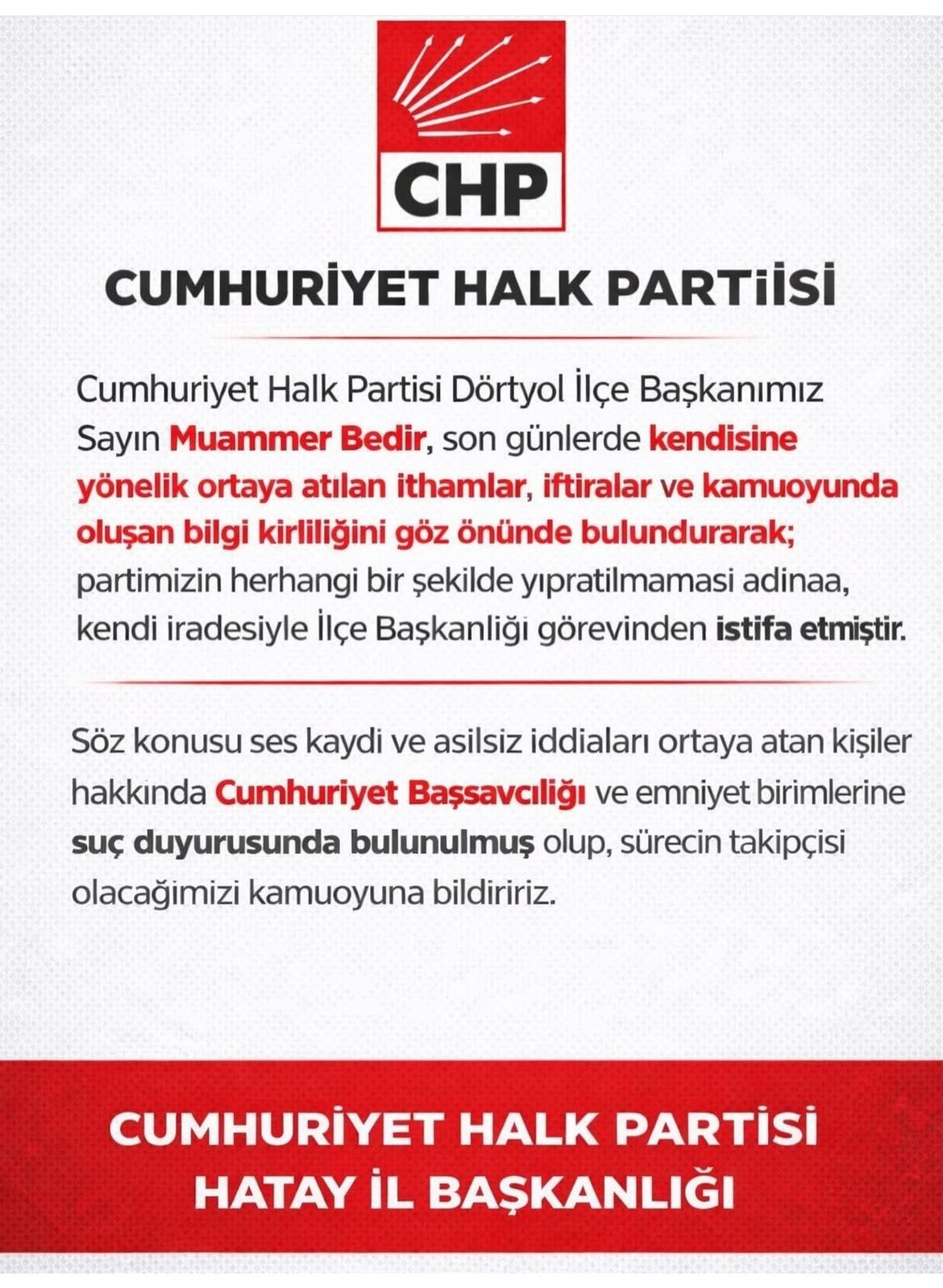 CHP Dörtyol İlçe Başkanı görevinden istifa etti 5 chp dortyol ilce baskani gorevinden istifa etti 1 sSn9KZRJ