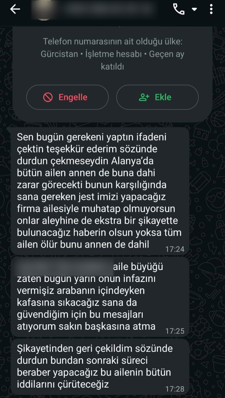 cinayet davasi durusmasinda sikayetini cekti adliyeye basvurup tehdit edildim dedi 2 vI2P6jPW