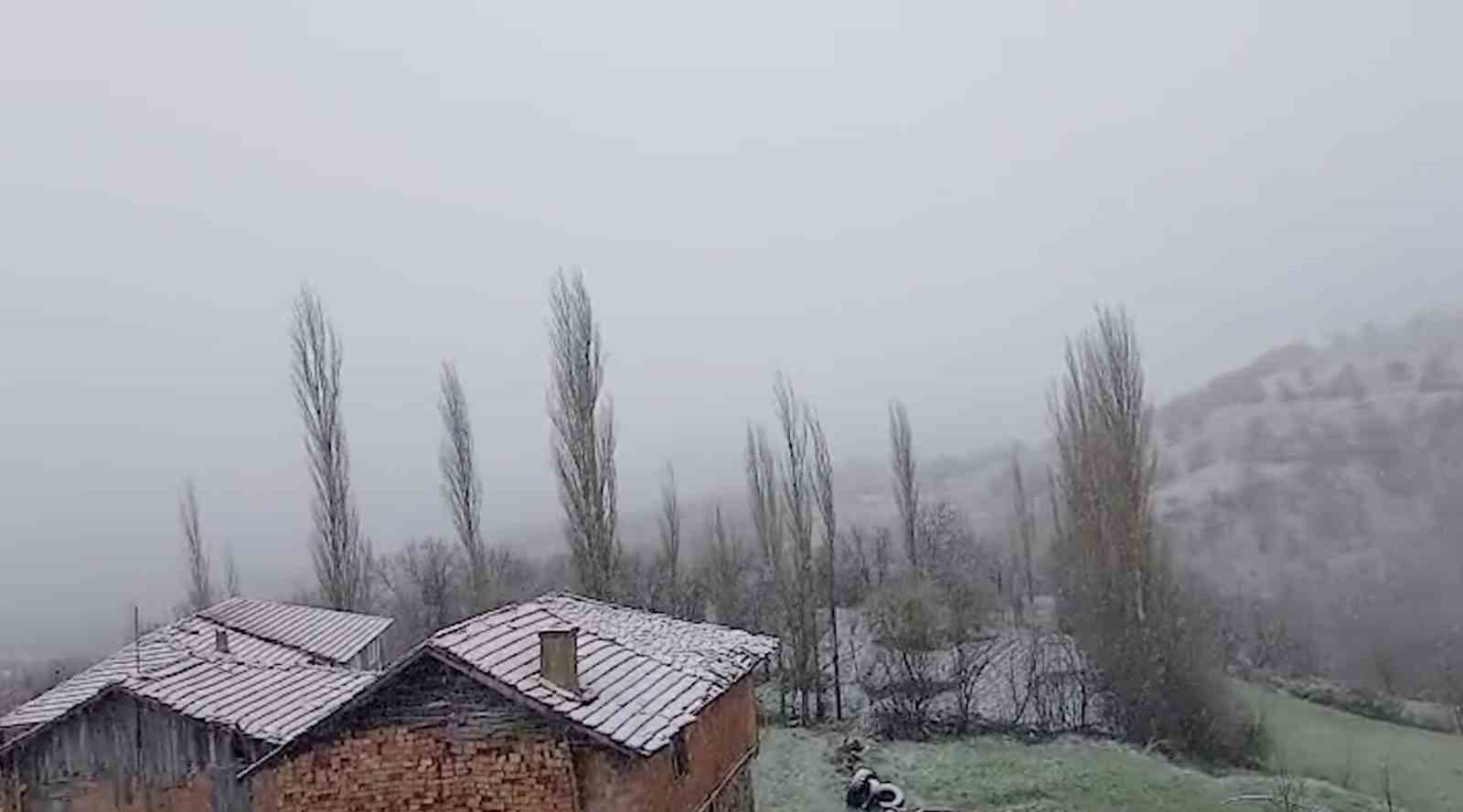 corumun yuksek kesimlerinde kar yagisi etkili oluyor 0