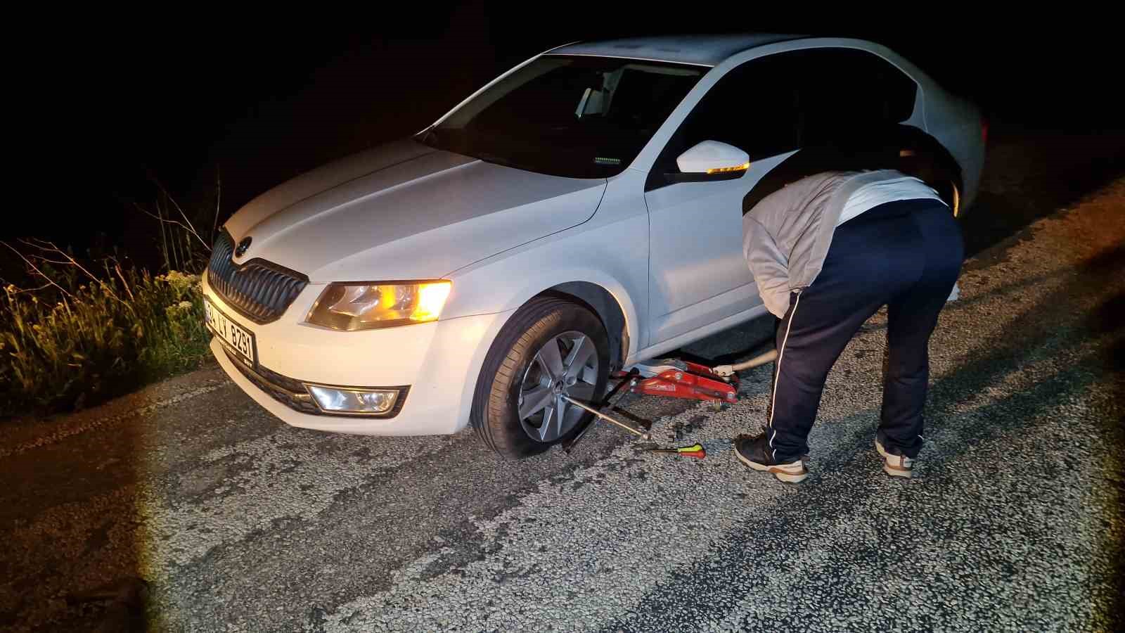 cukurlara giren 5 aracin lastigi patladi 2