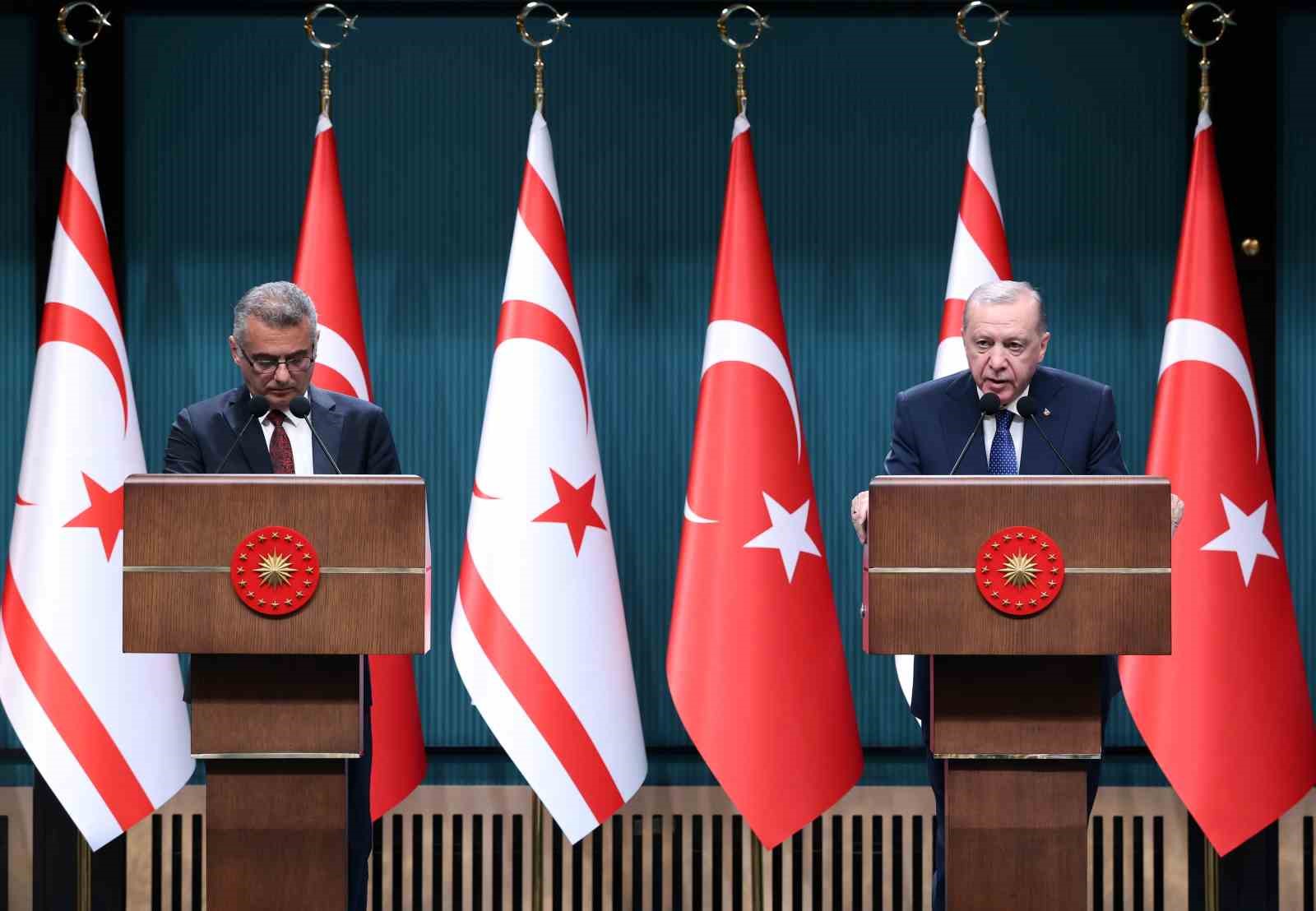 cumhurbaskani erdogan kibris meselesine en gercekci cozumun adada iki devletin bir arada var olmasindan mnIIH11a