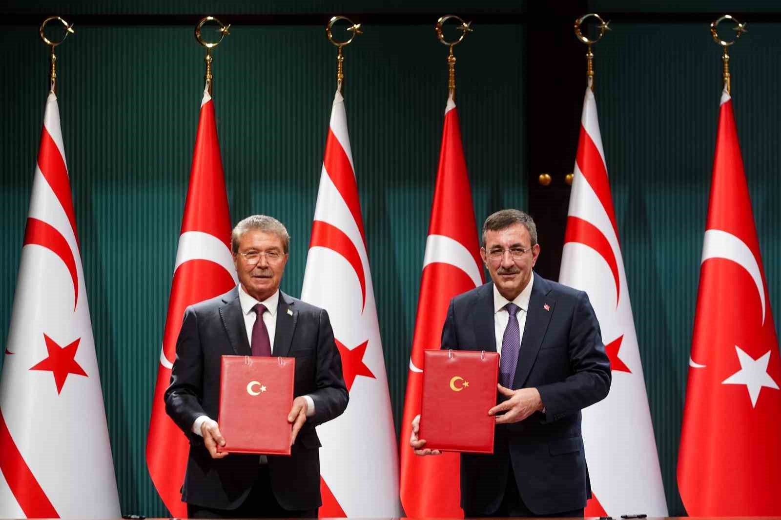 cumhurbaskani yardimcisi yilmaz kktc ile isbirligi anlasmasi 2026 yili anlasmasi kapsaminda devirlerle birlikte yaklasik clT2JYds