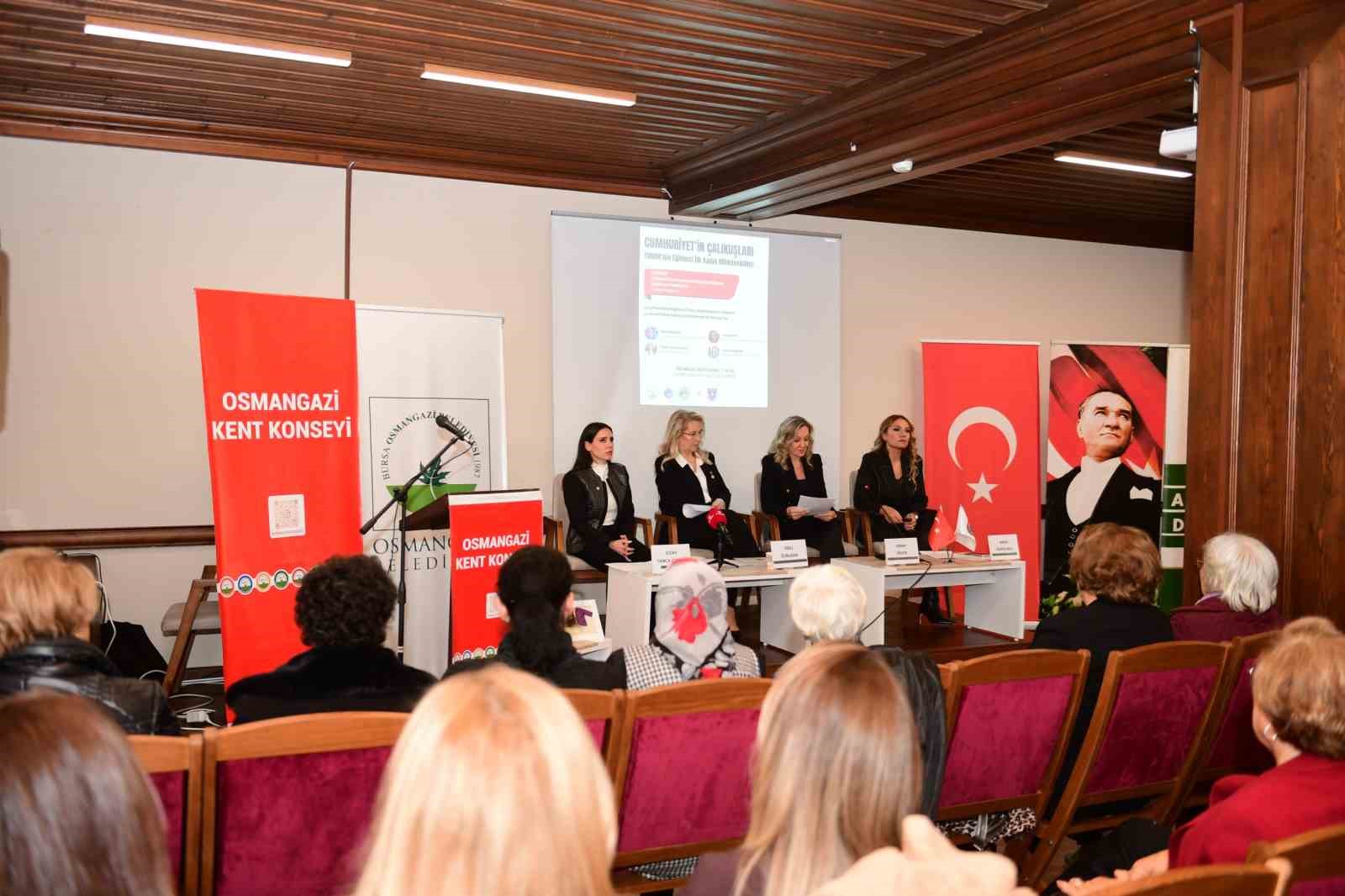 cumhuriyetin egitimci ilk kadin milletvekilleri osmangazide konusuldu 1 IysfqYWH
