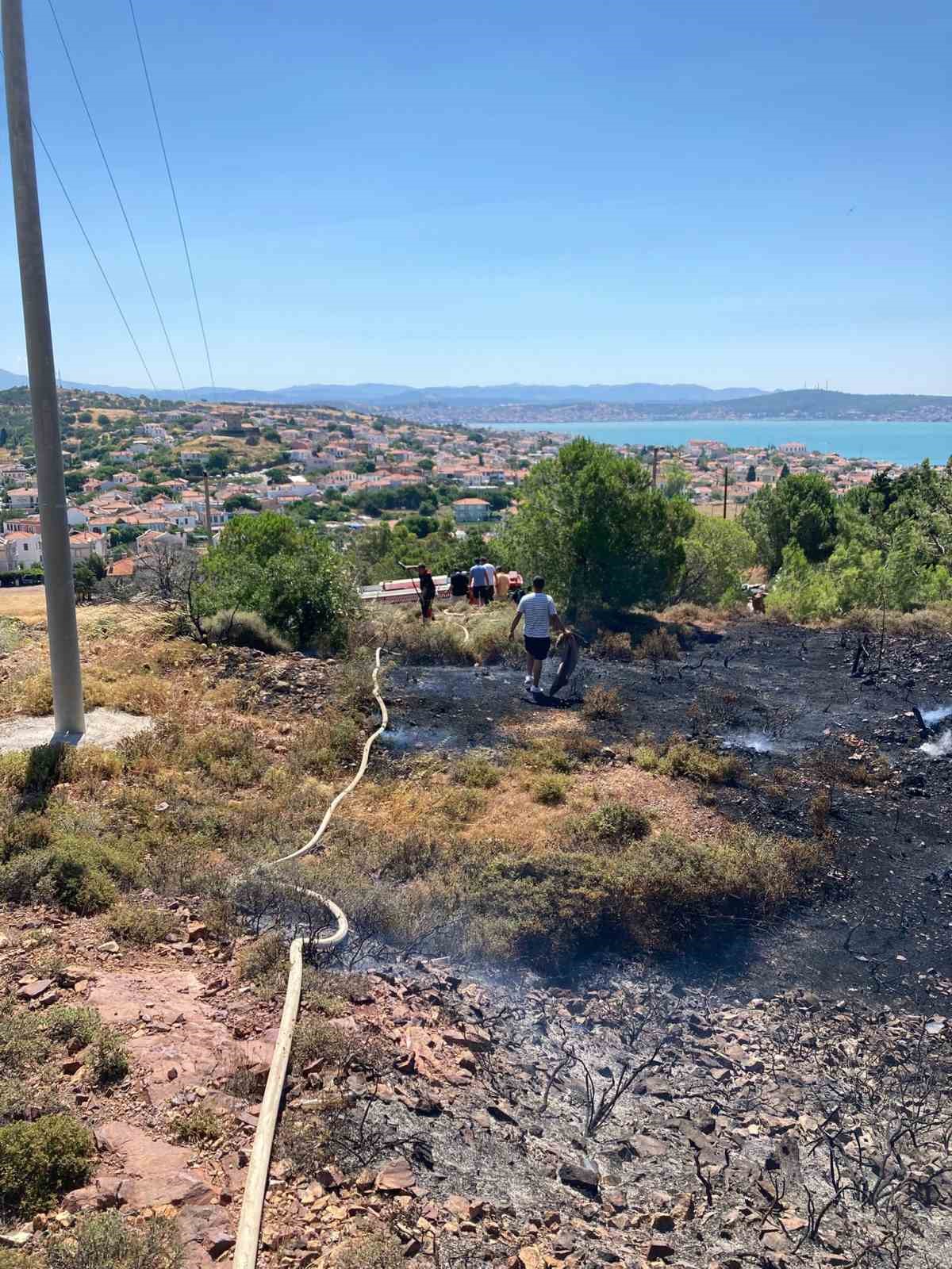 Cunda Adası’nda orman yangını 6 cunda adasinda orman yangini 2