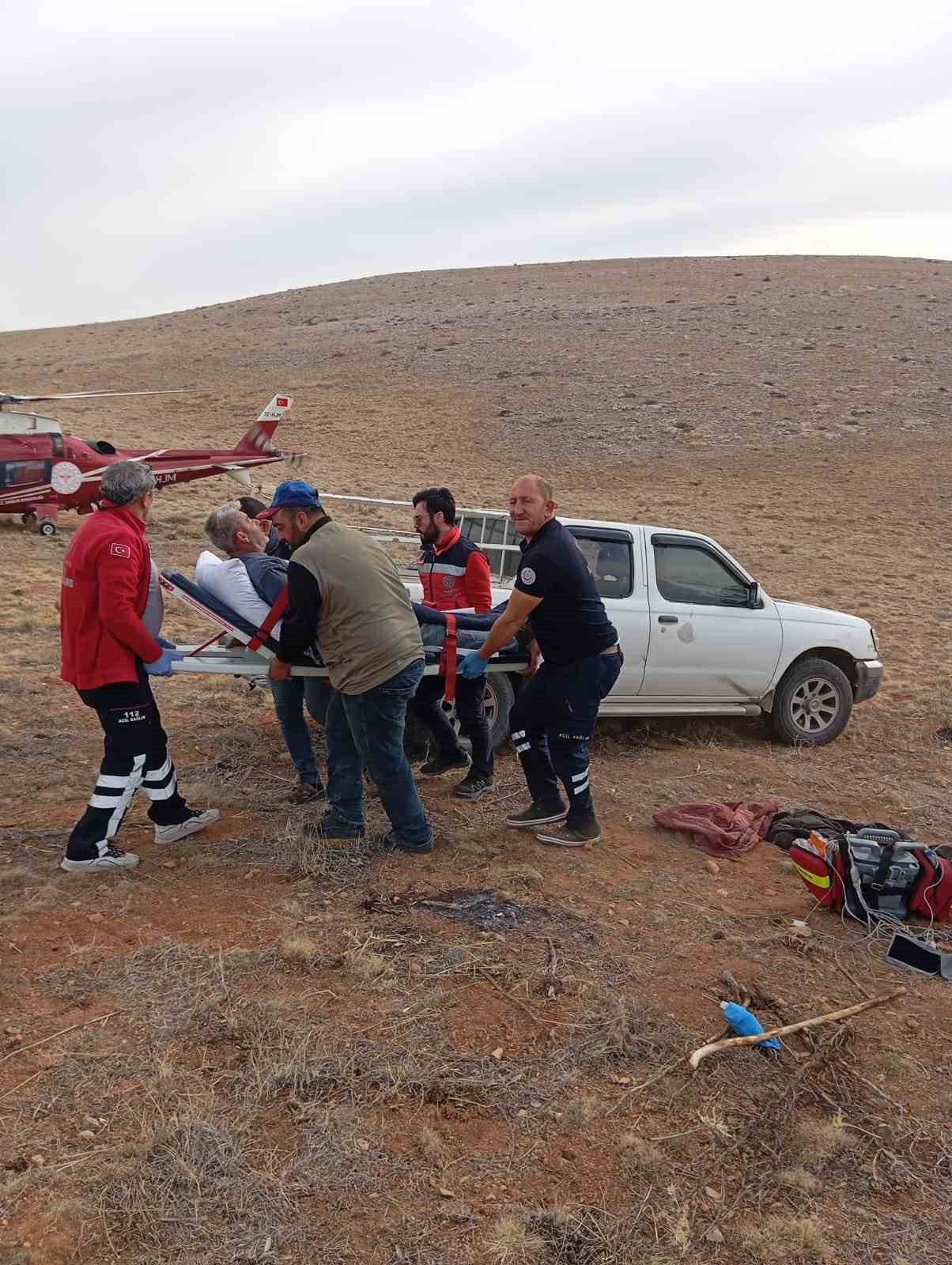 dagda kalp krizi geciren cobanin imdadina hava ambulansi yetisti 3
