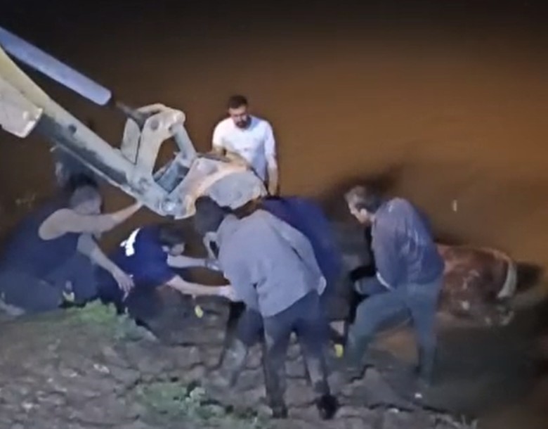 dicle nehrine dusen inegi itfaiye is makinesiyle kurtardi 2 VVaJOInm